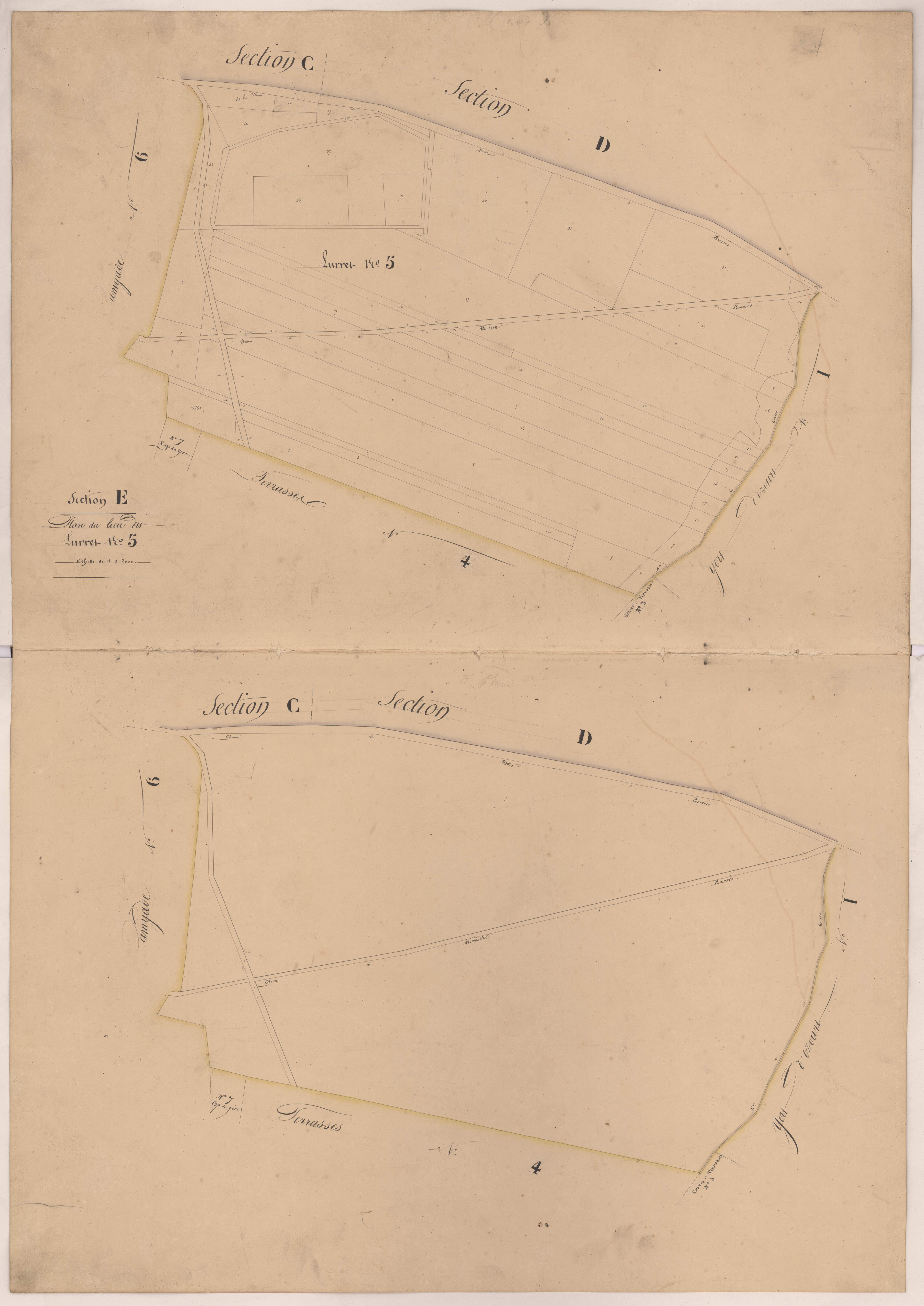 Clermont - Plan du lieu-dit Lurret, n° 5