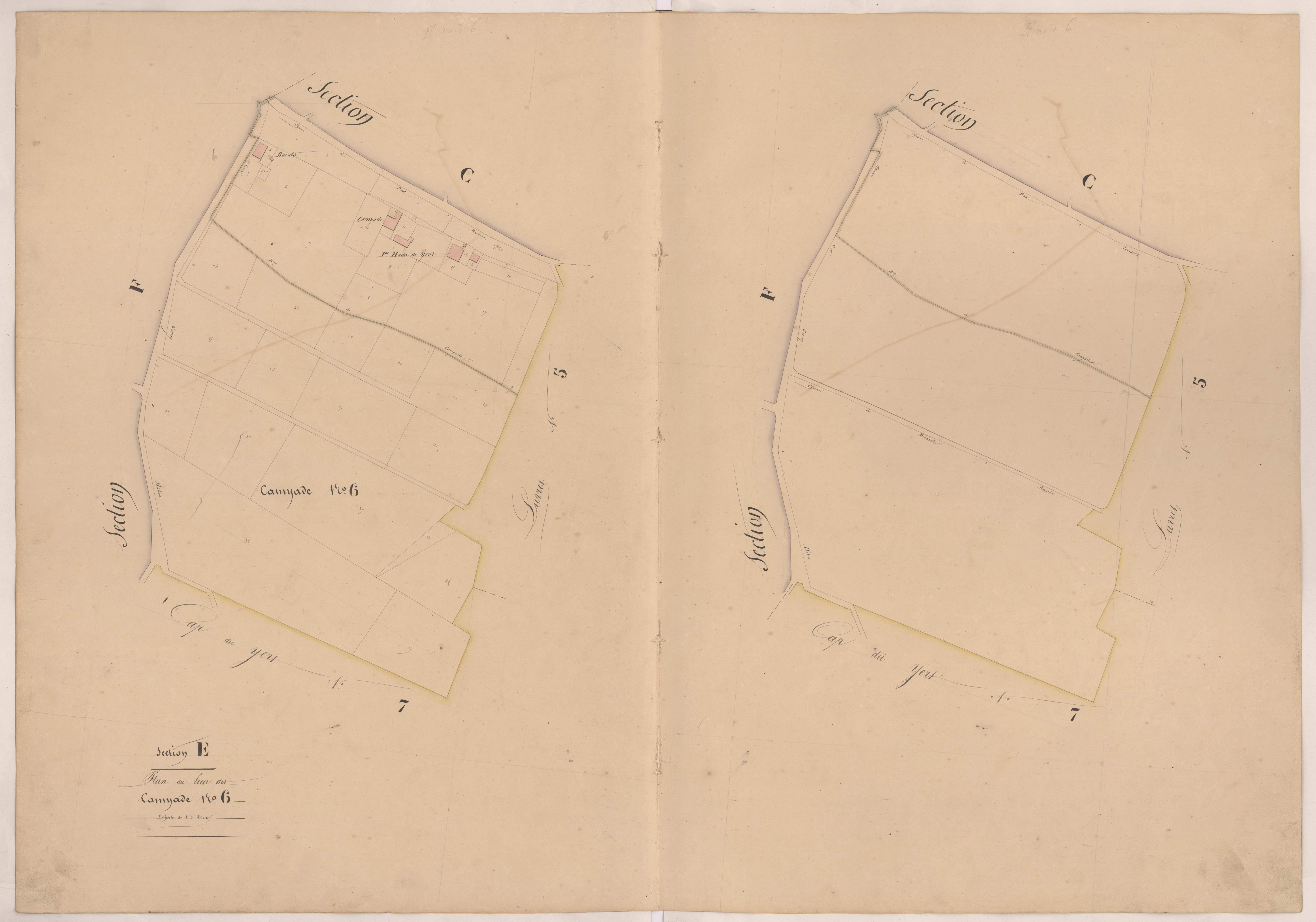 Clermont - Plan du lieu-dit Camyade, n° 6