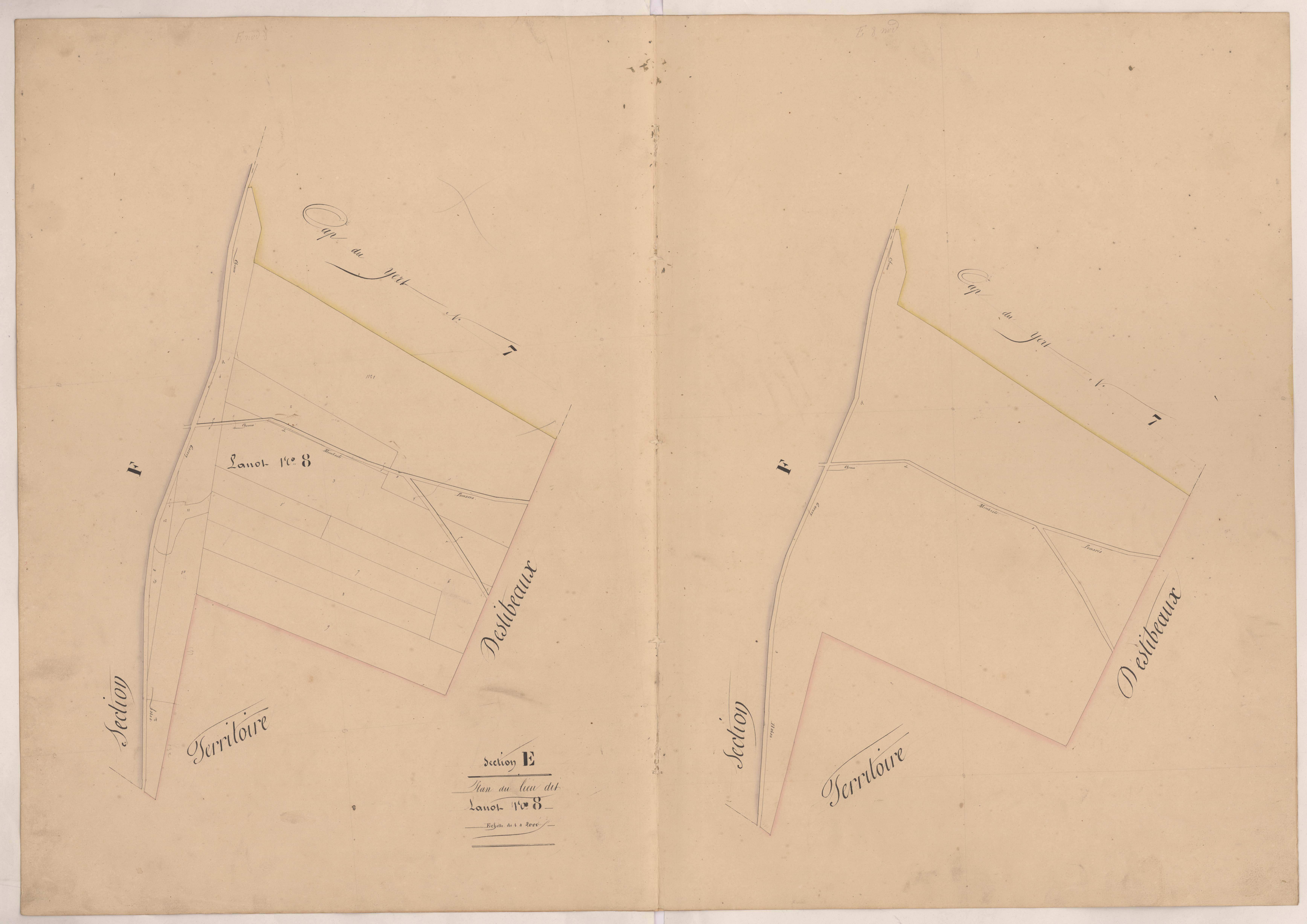 Clermont - Plan du lieu-dit Lanot, n° 8