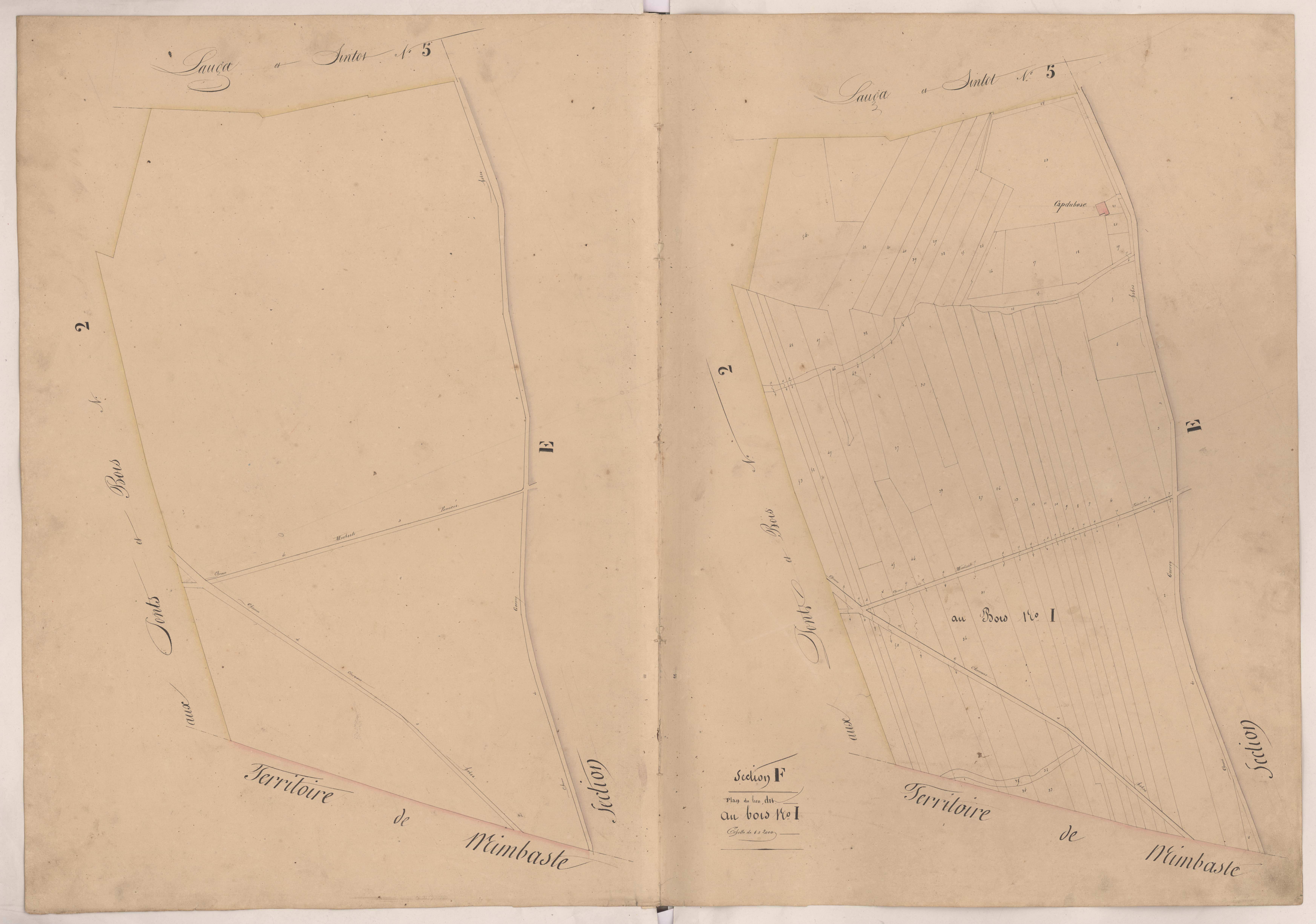 Clermont - Plan du lieu-dit Au Bois, n° 1