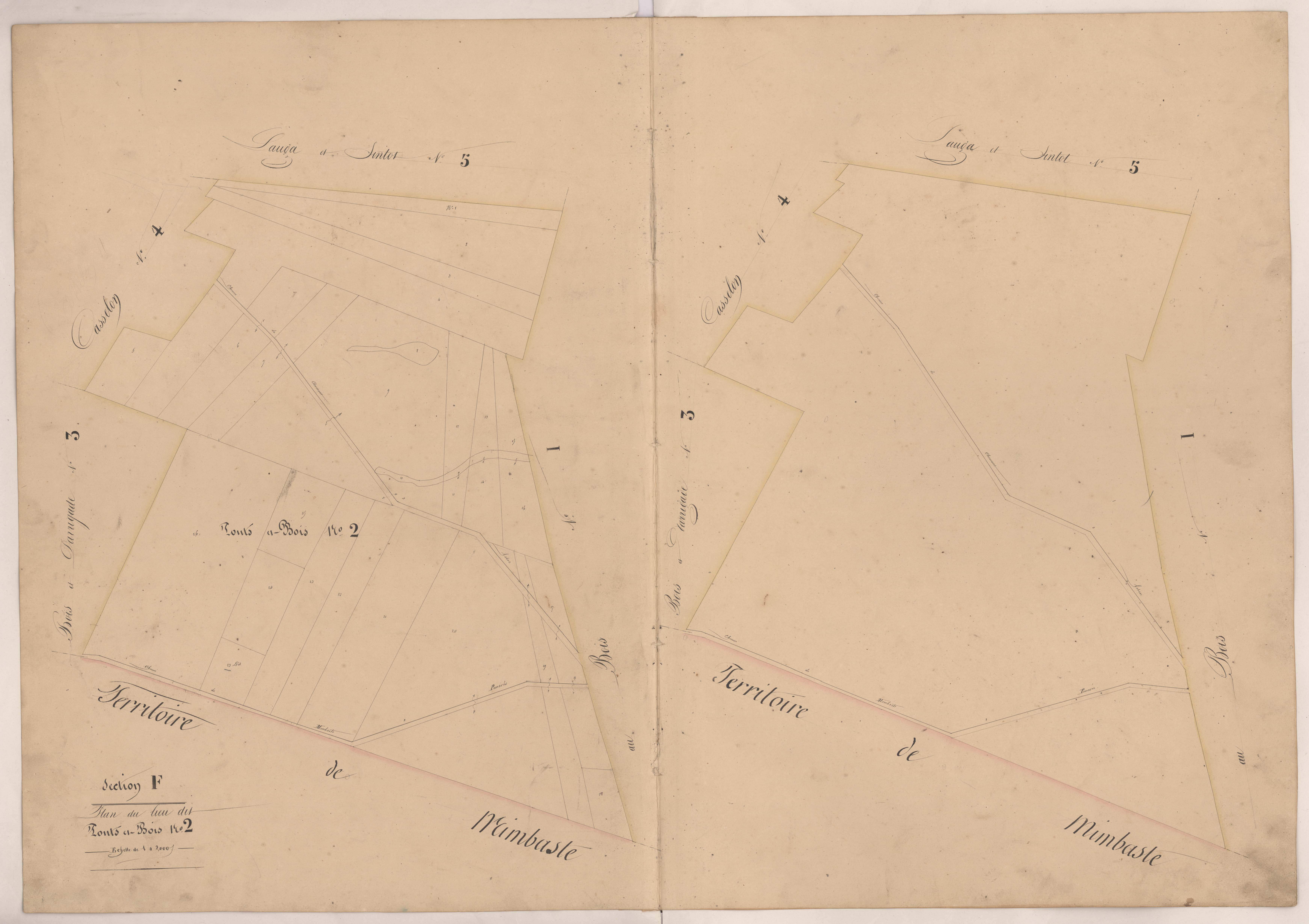 Clermont - Plans des lieux-dits Ponts et Bois, n° 2