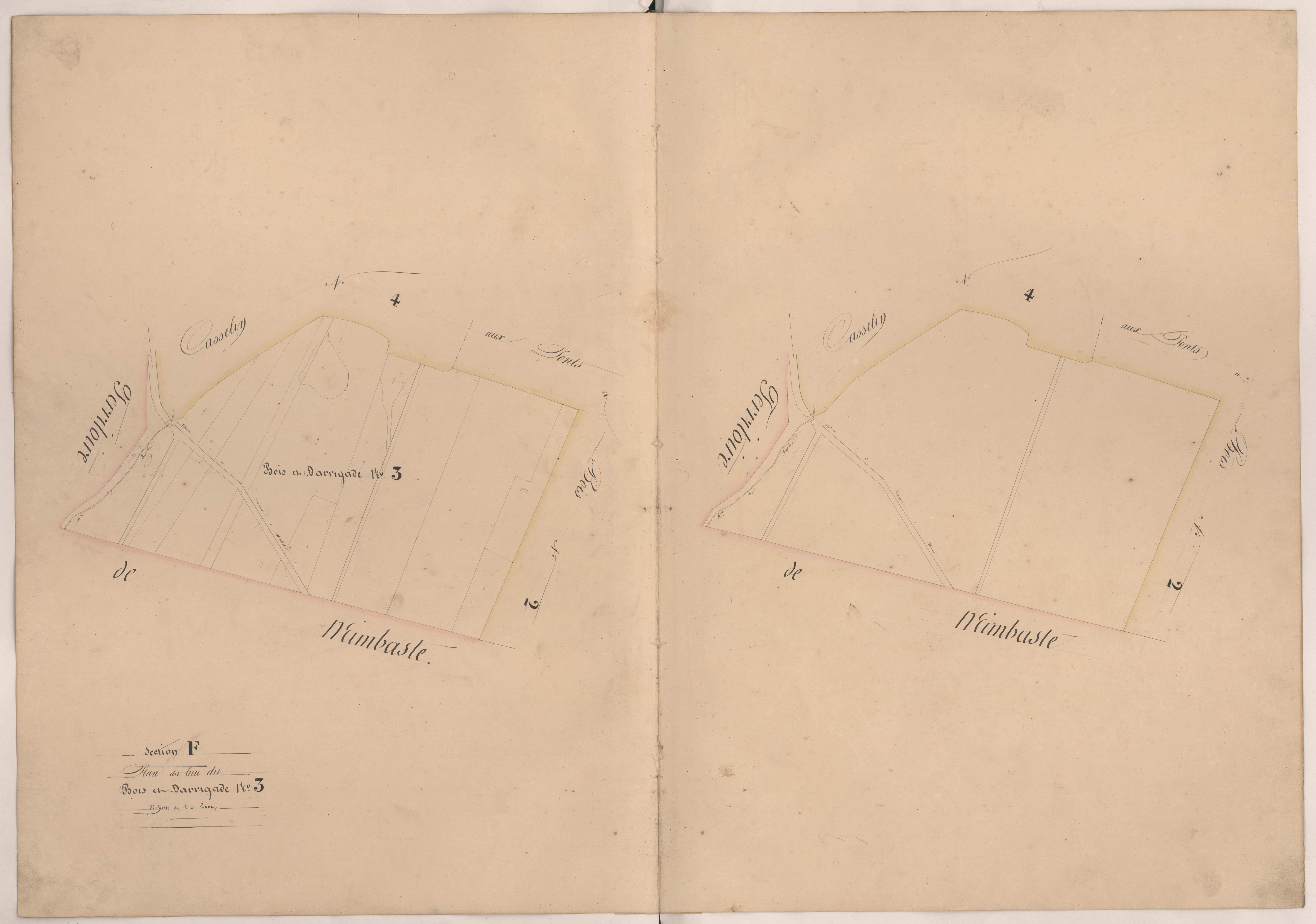 Clermont - Plans des lieux-dits Bois et Darrigade, n° 3