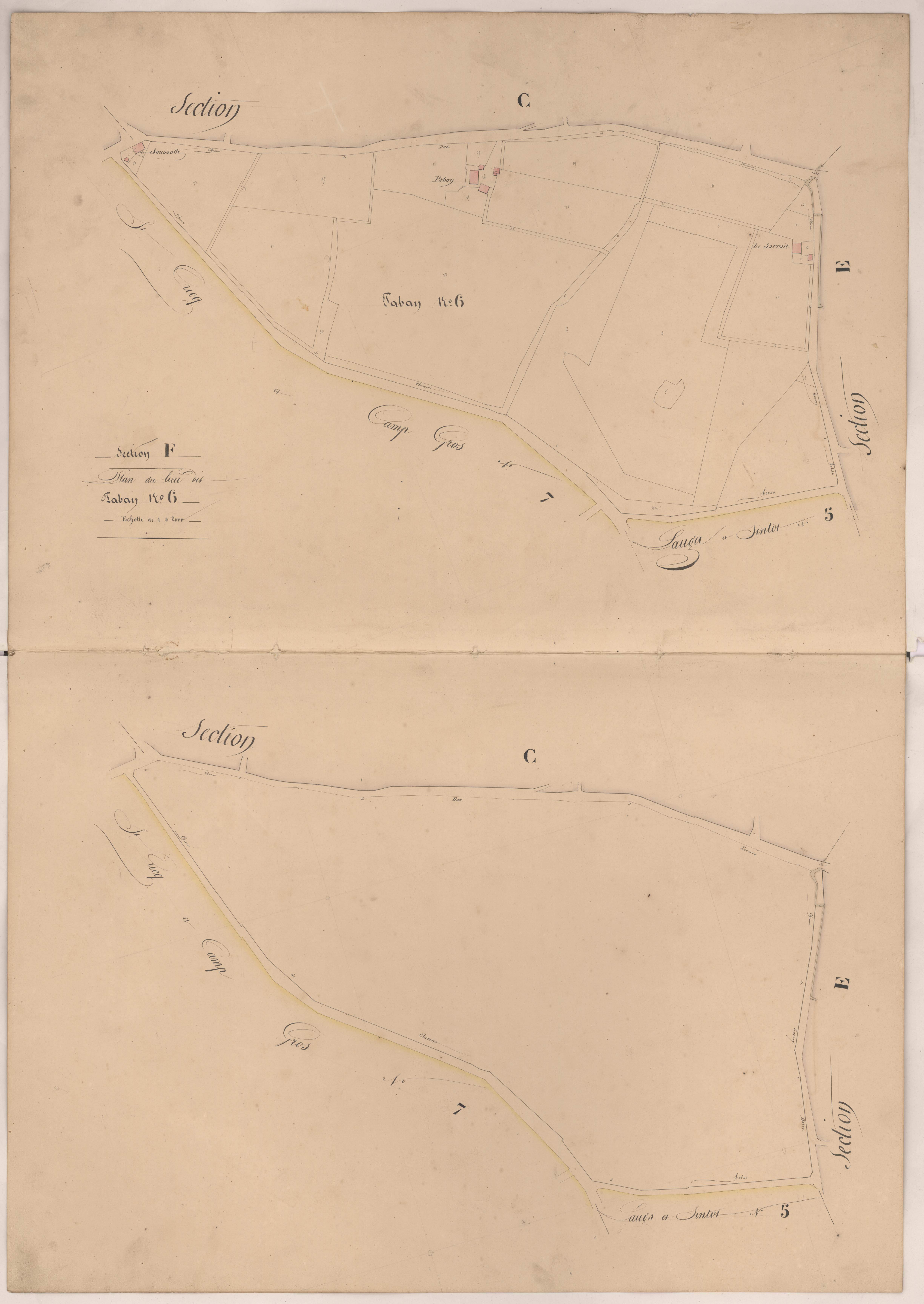 Clermont - Plan du lieu-dit Paban, n° 6