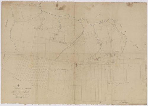 Clermont - Plans des lieux-dits Brignoles et Lagau, n° 1 à 4