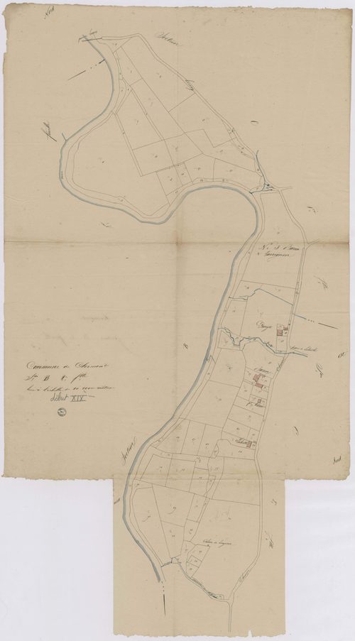 Clermont - Plans des lieux-dits Bazin et Garignon, n° 3 et 4
