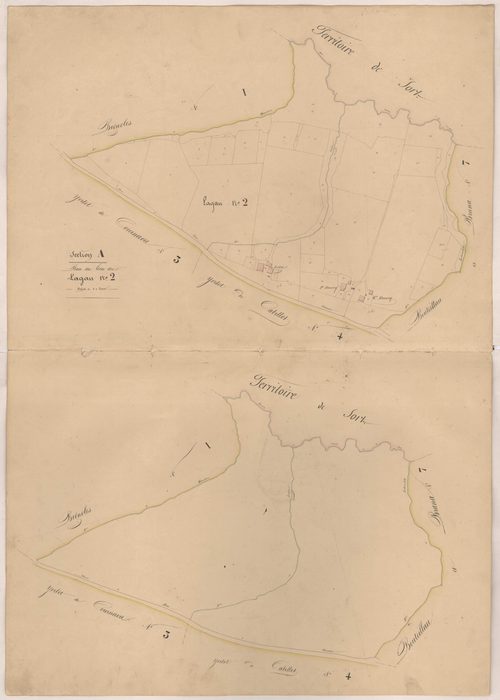 Clermont - Plan du lieu-dit Lagau, n° 2