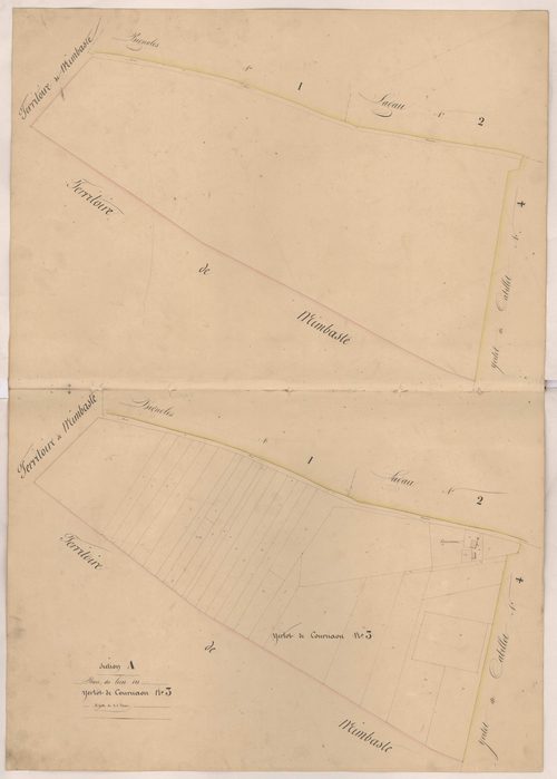 Clermont - Plan du lieu-dit Yertot de Cournaou, n° 3