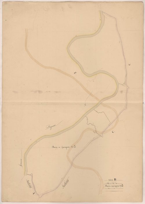 Clermont - Plans des lieux-dits Bazin et Garignon, n° 3  (sans indications de détail sur les parcelles)
