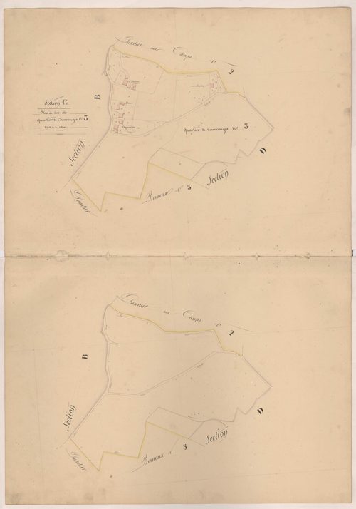 Clermont - Plan du lieu-dit Quartier de Courrouges, n° 3