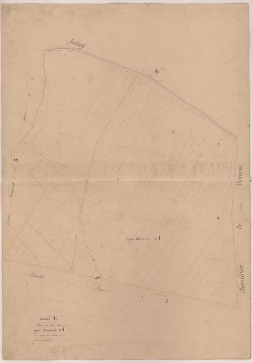 Clermont - Plan du lieu-dit Yert d'Ozourt, n° 1