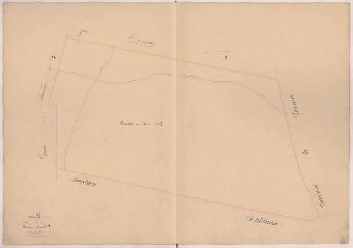 Clermont - Plans des lieux-dits Bideillet et Luxe, n° 2  (sans indications de détail sur les parcelles)