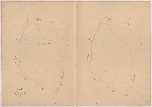 Clermont - Plan du lieu-dit Cap du Yert, n° 7