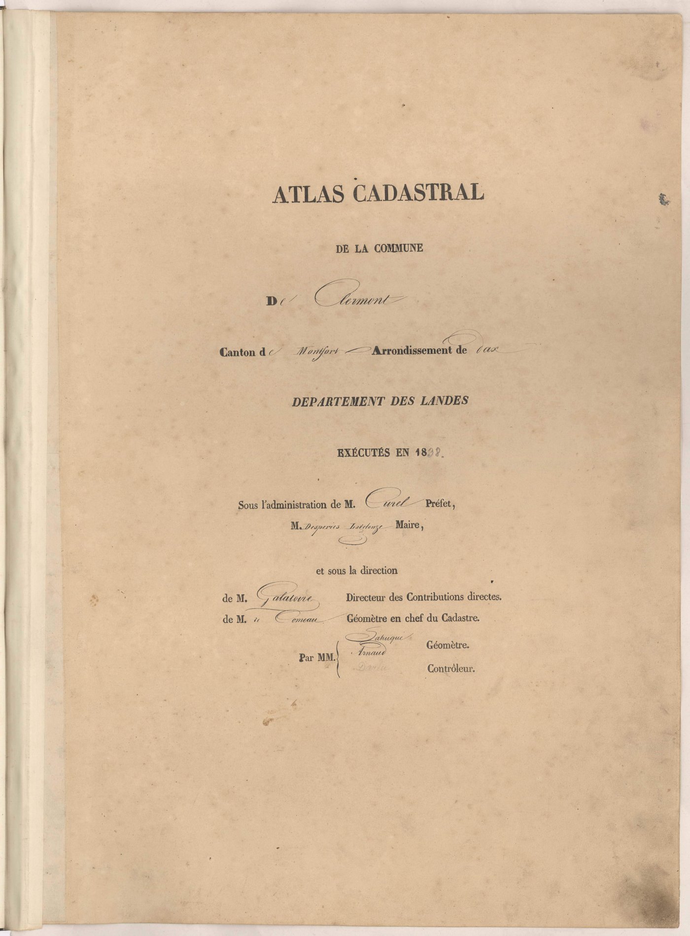 Clermont - Page de titre
