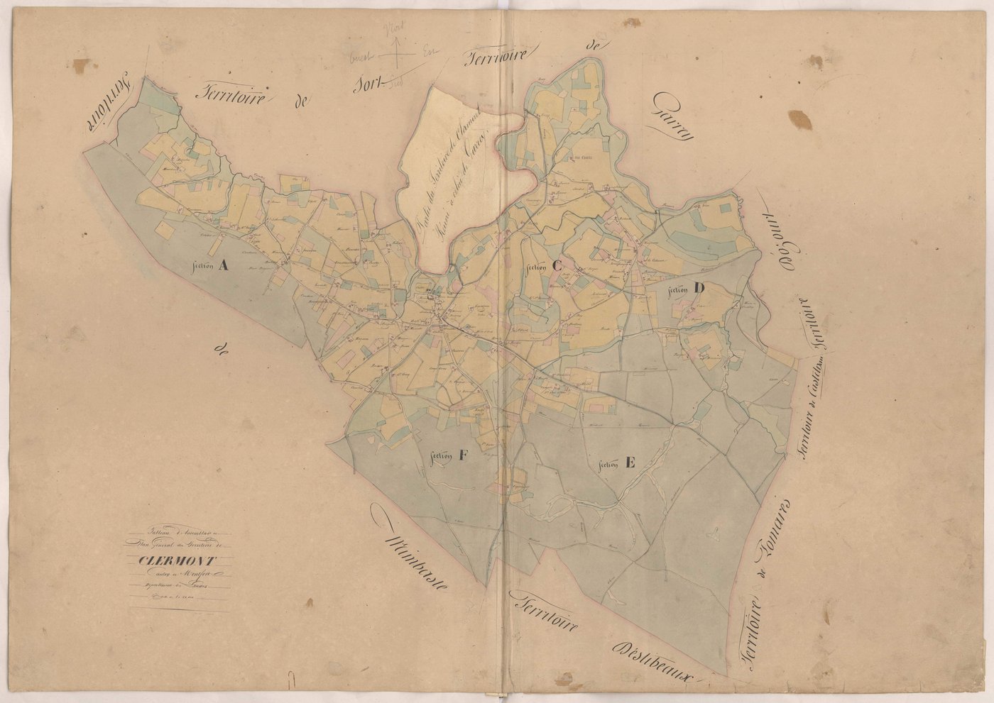 Clermont - Tableau d'assemblage ou plan général du territoire