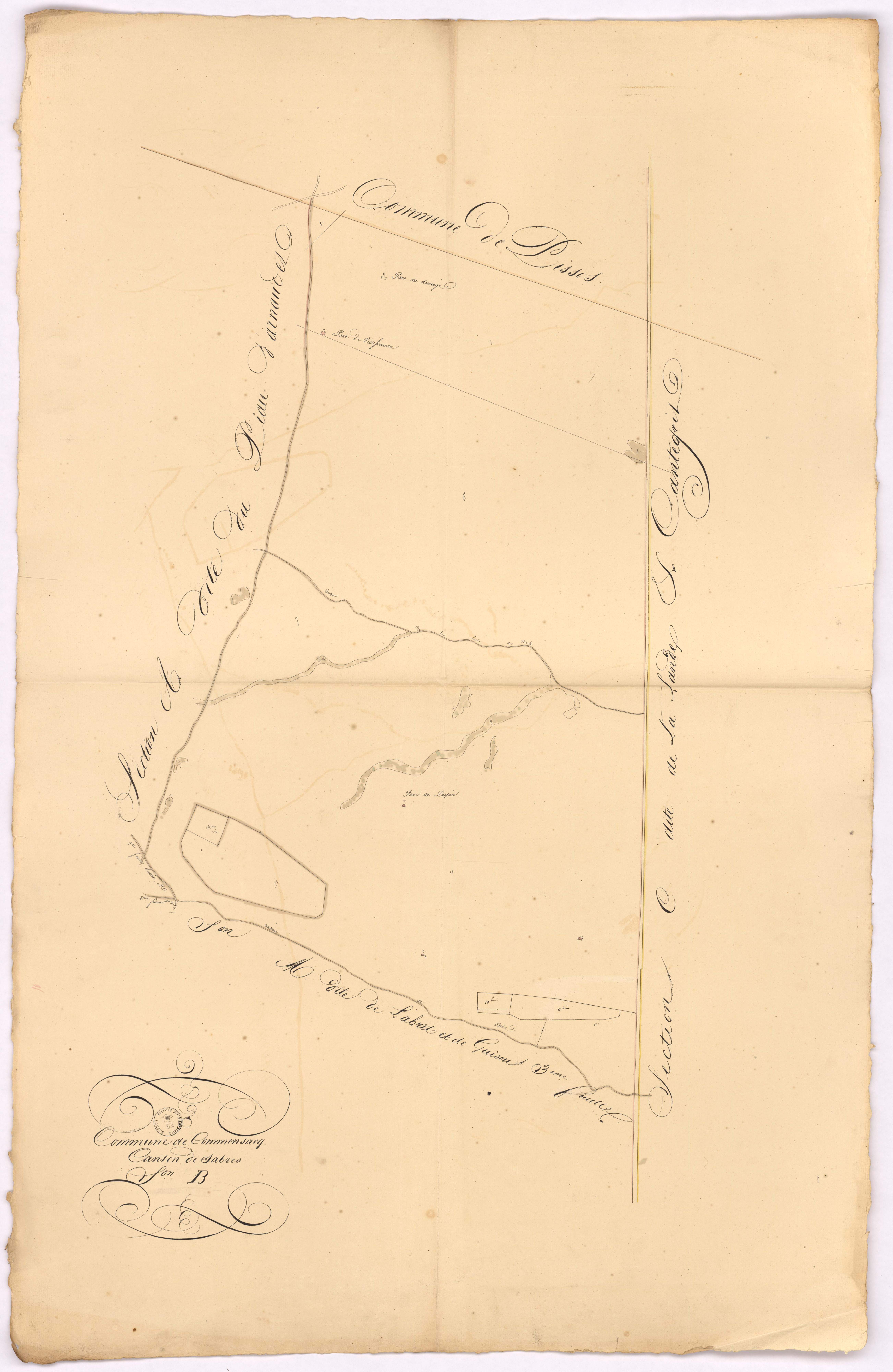 Commensacq - Section B, [dite dous Parcs biels]