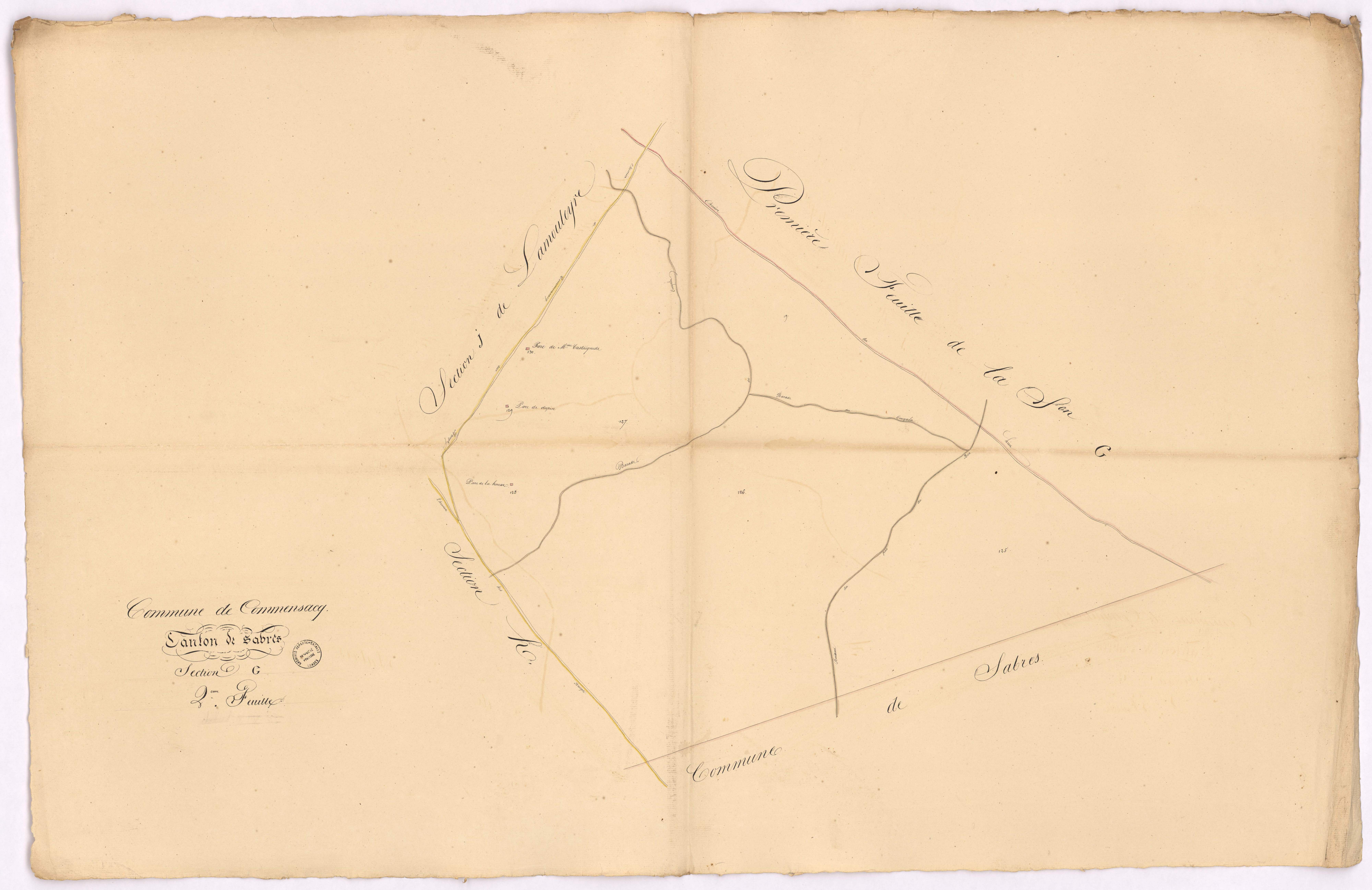 Commensacq - Section G, [dite de Cantegrit], 2e feuille