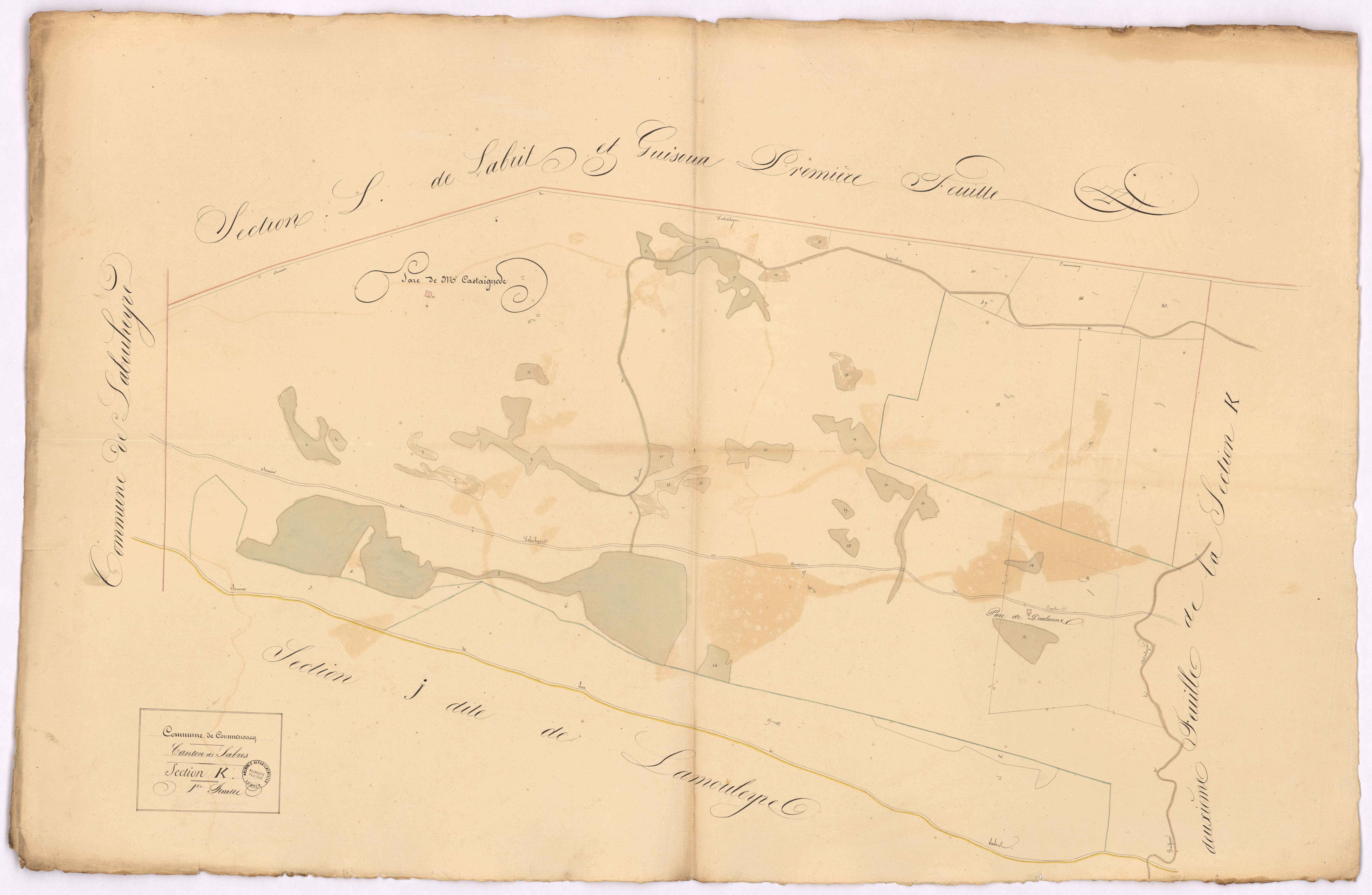 Commensacq - Section K, [dite de Capbat], 1re feuille