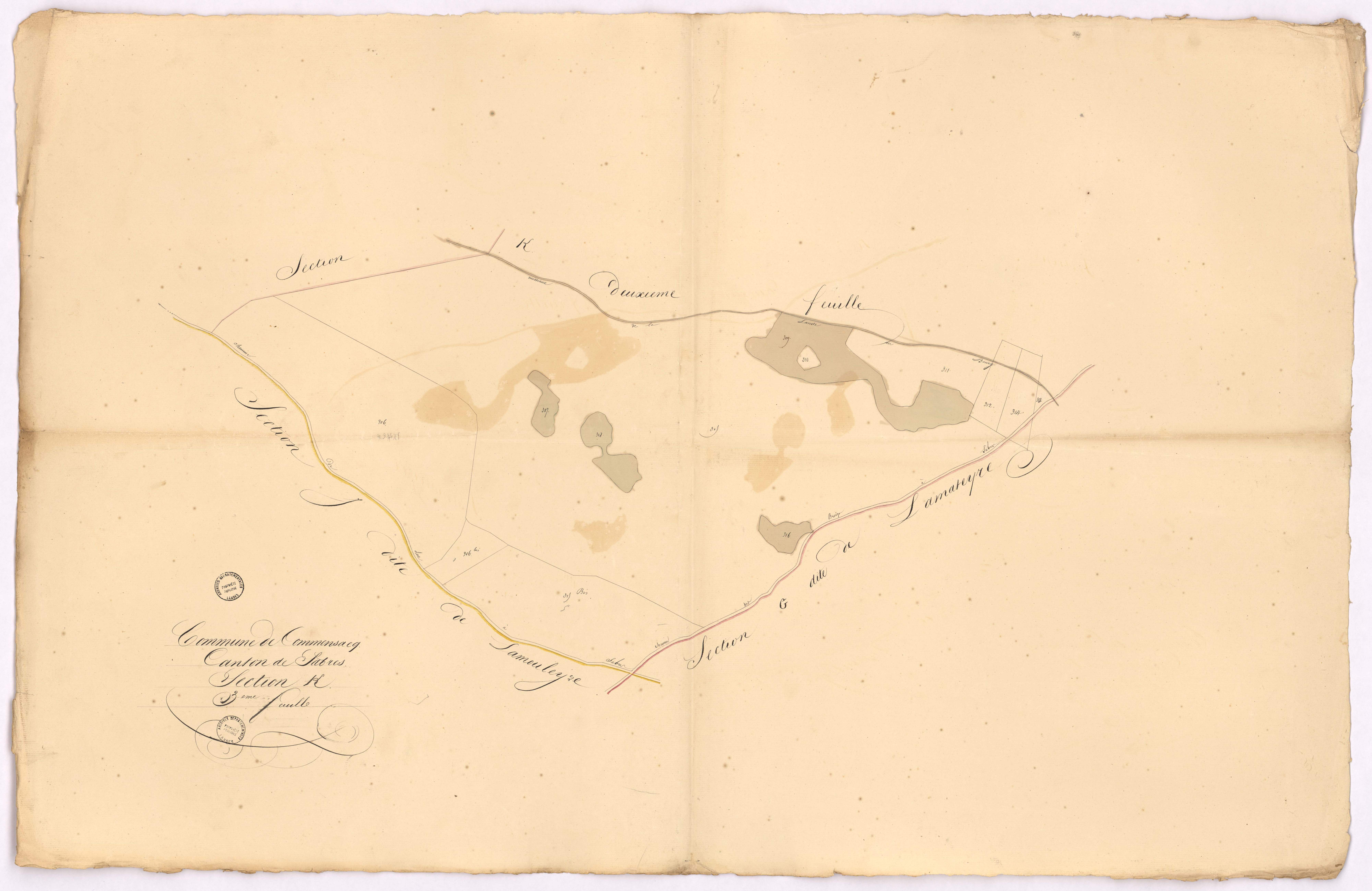 Commensacq - Section K, [dite de Capbat], 3e feuille
