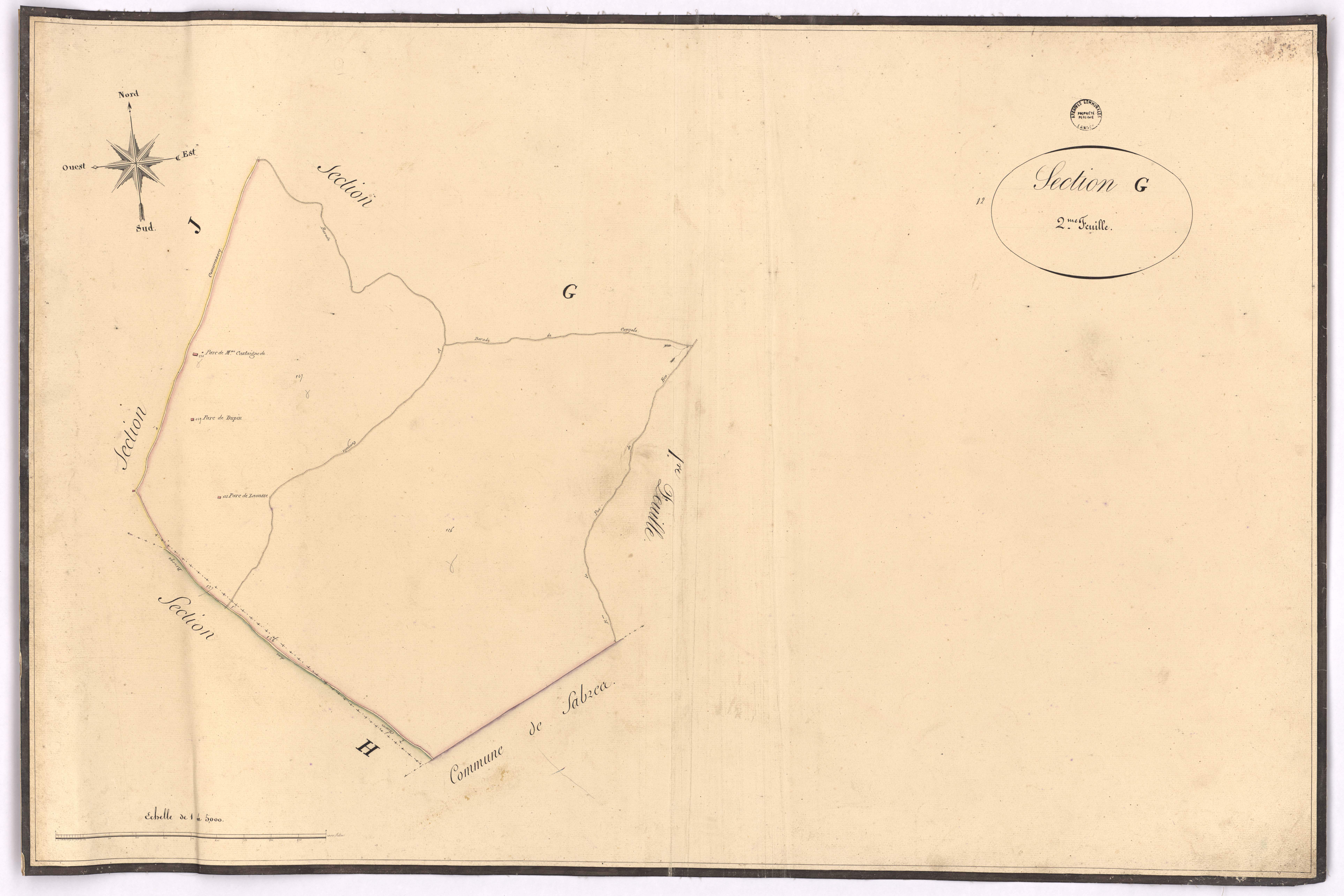 Commensacq - Section G, dite de Lamateyre, 2e feuille