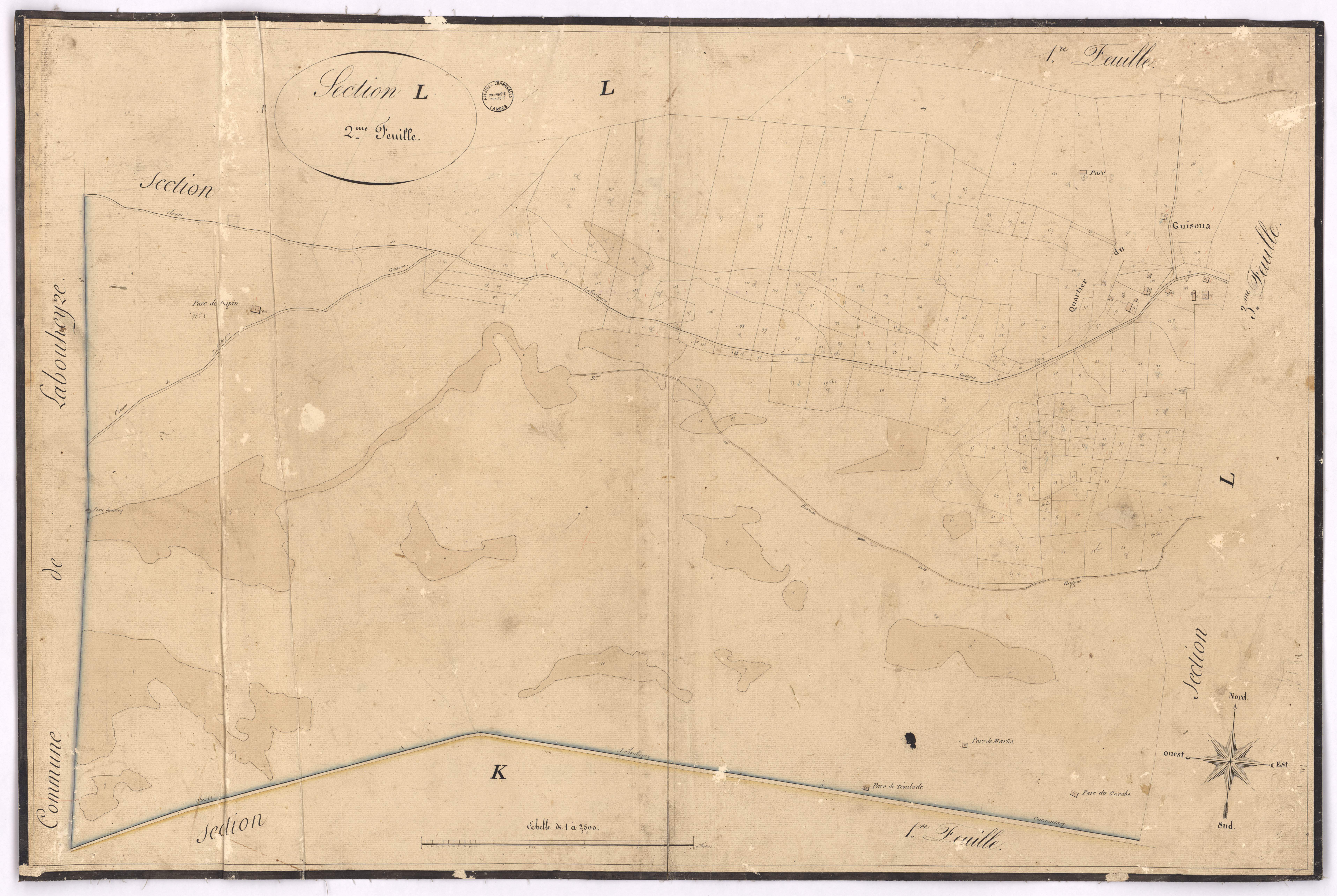 Commensacq - Section L, dite de Labrit et du Guisoua, 2e feuille