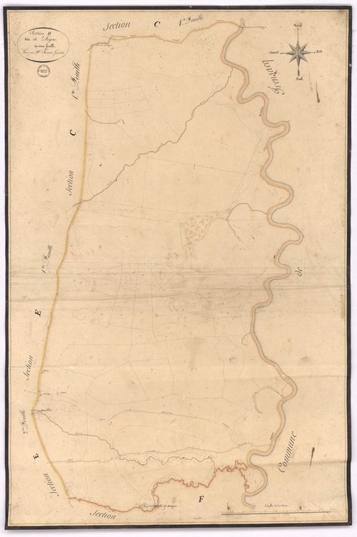 Commensacq - Section D, dite de Leyre, par Lacomère géomètre