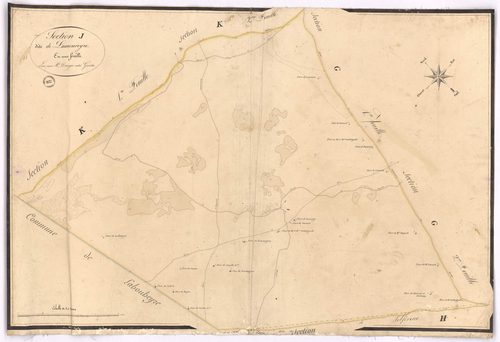Commensacq - Section J, dite de Lamoureyre, par Dauga géomètre