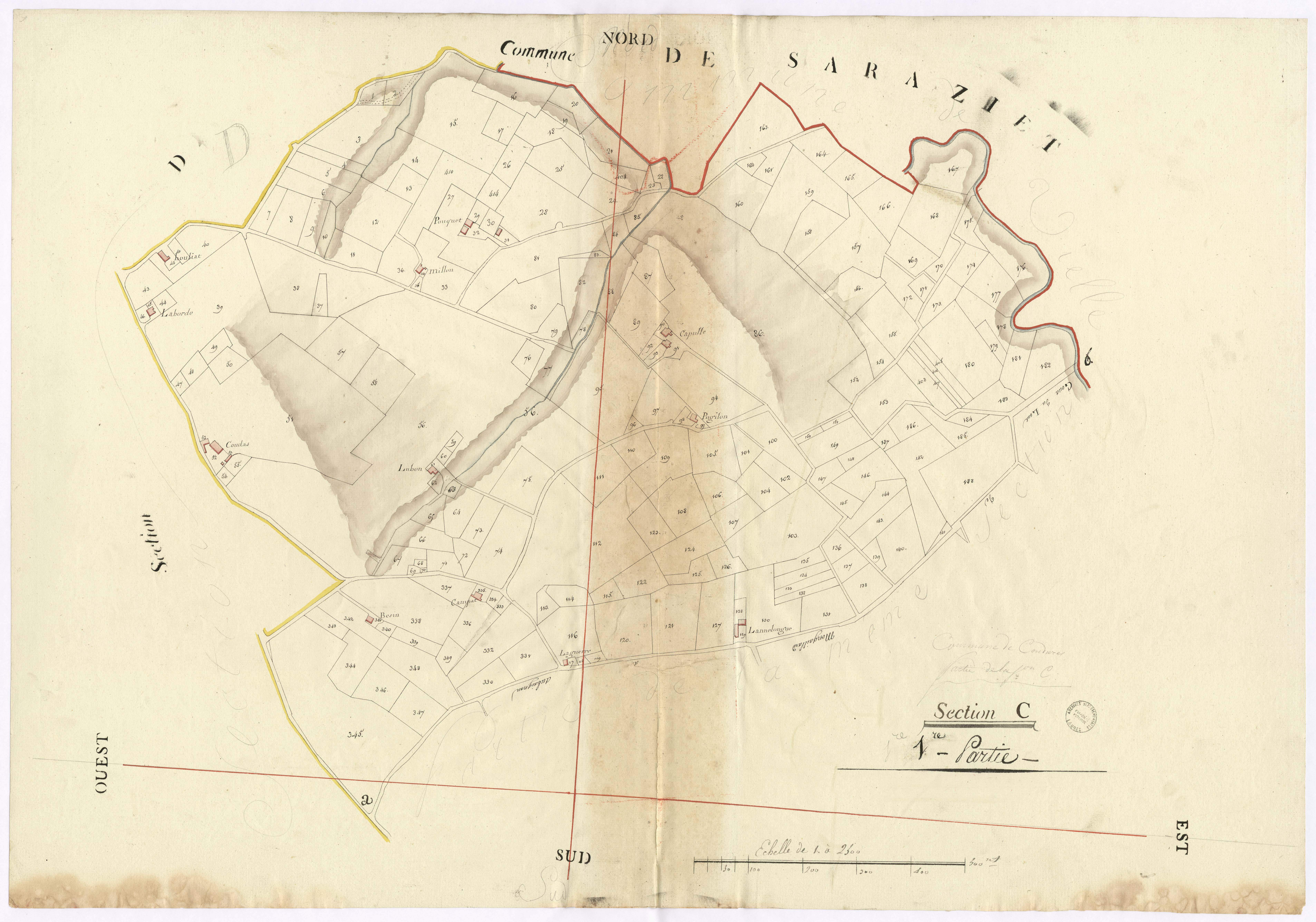 Coudures - Section C, 1re feuille