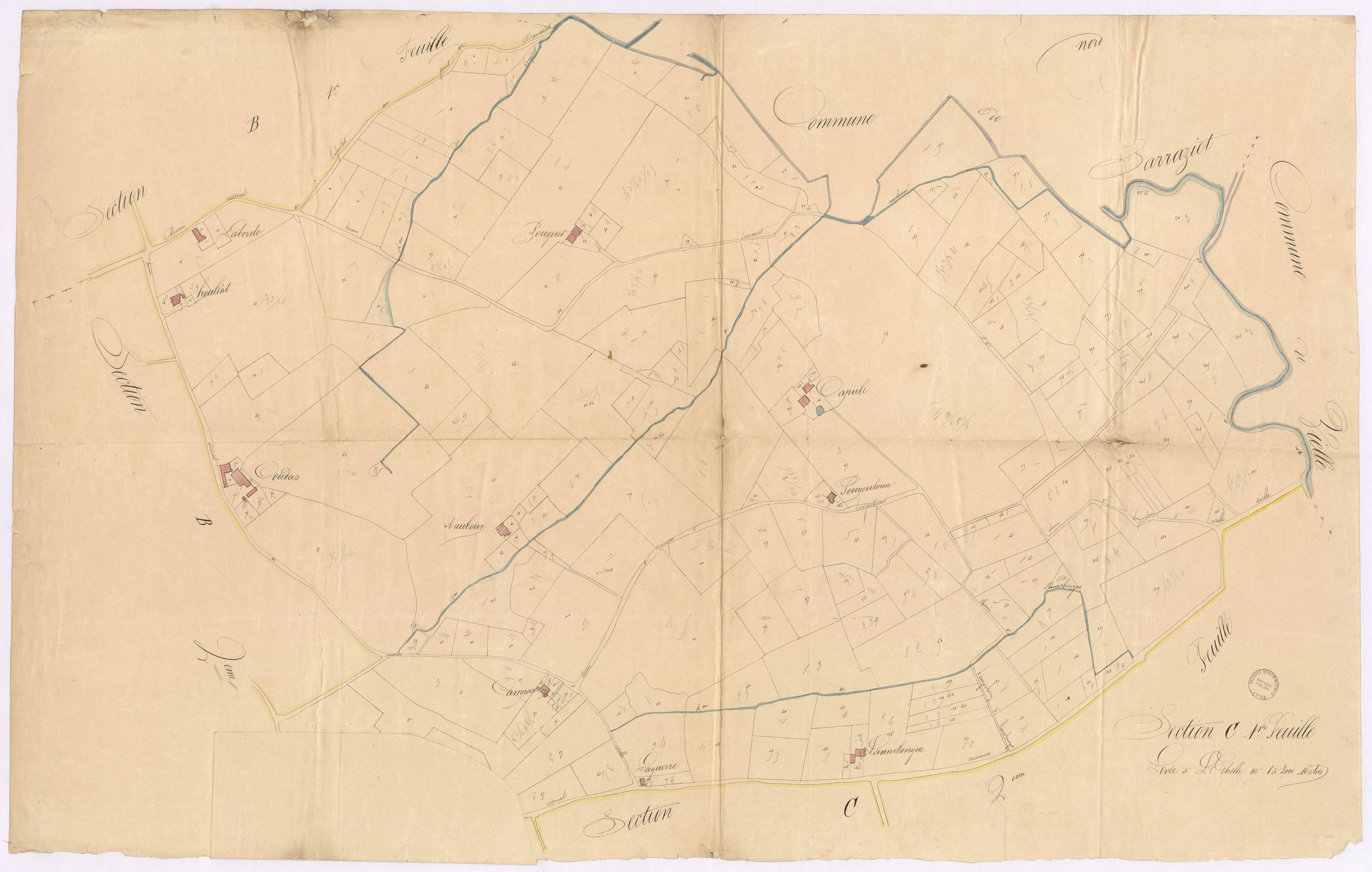 Coudures - Section C, 1re feuille