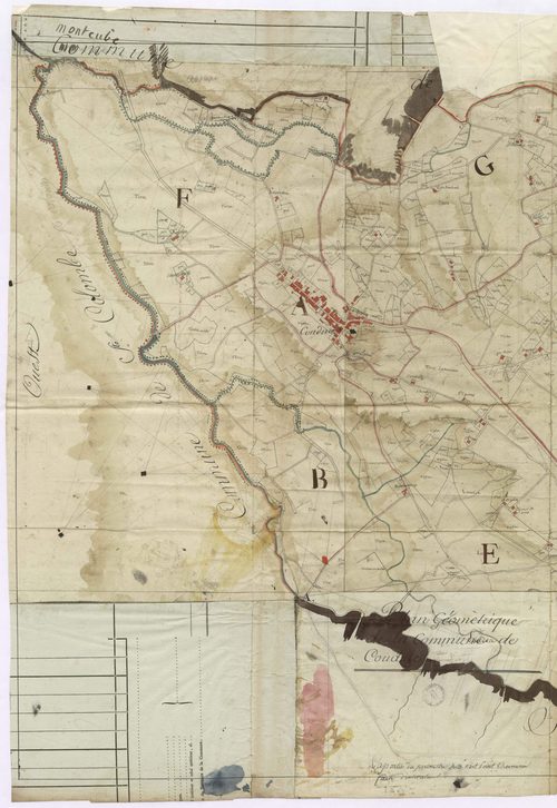 Coudures - Plan géométrique de la commune de Coudures