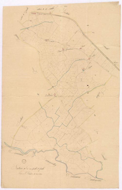 Coudures - Section D, 1re feuille