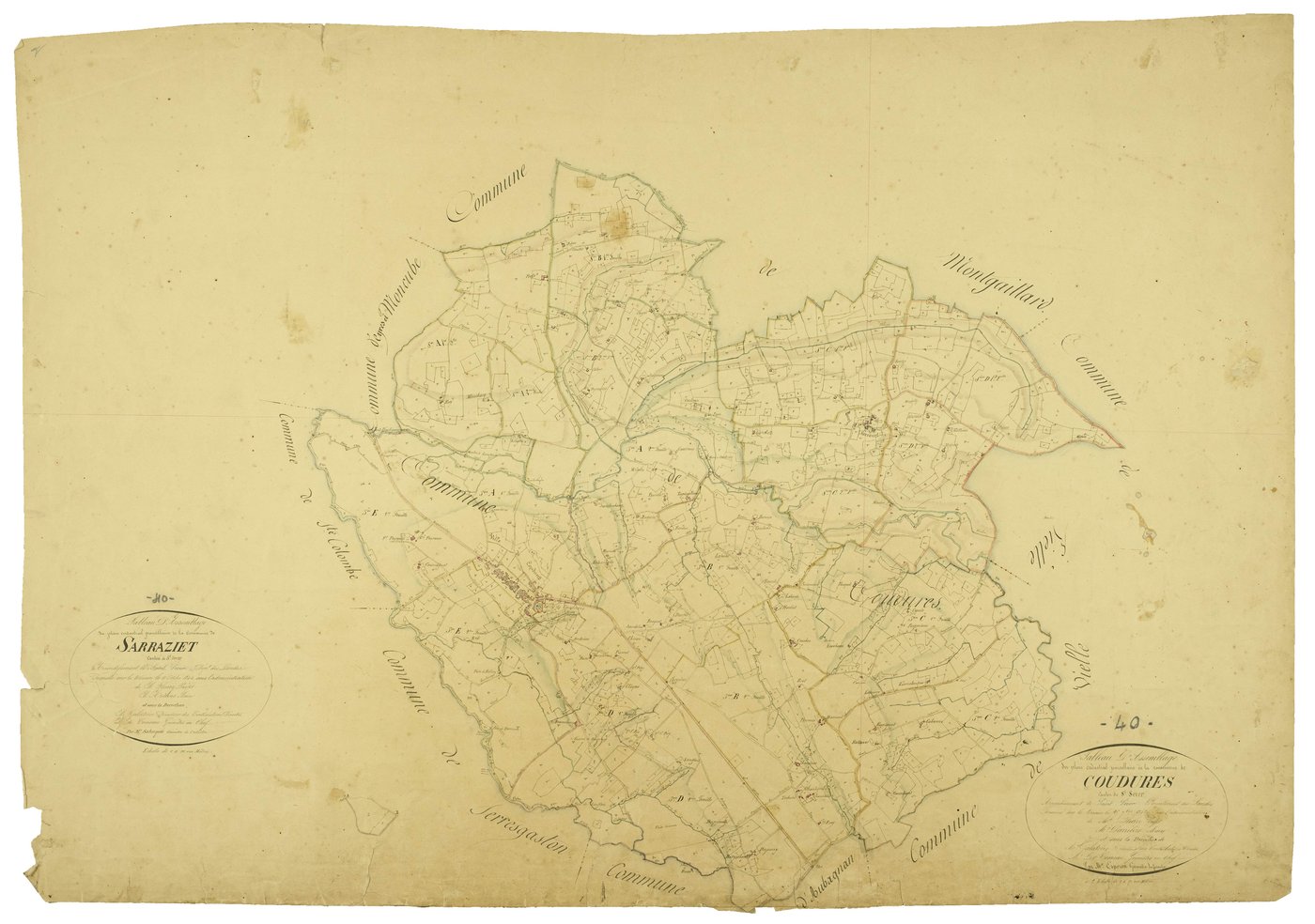 Coudures - Tableau d'assemblage