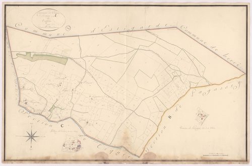 Créon-d'Armagnac - Section A, dite de l'Eglise, par Brun géomètre