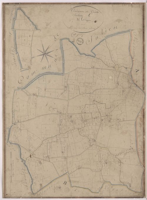 Créon-d'Armagnac - Section C, dite de Tiquet, par Brun géomètre