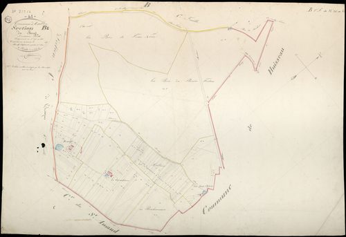 Ambloy - 3 P 2/1/4 - - Ambloy : plans du cadastre napoléonien. Section B2 dite du bourg
