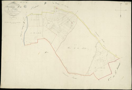 Ambloy - 3 P 2/1/5 - - Ambloy : plans du cadastre napoléonien. Section C1 dite de champars