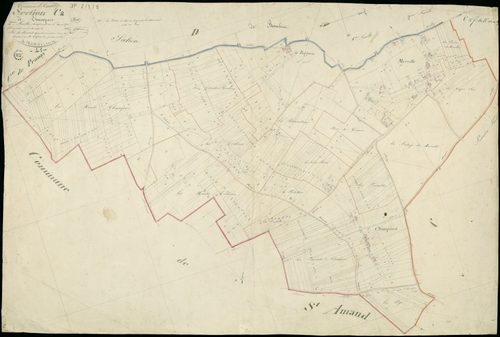 Ambloy - 3 P 2/1/6 - - Ambloy : plans du cadastre napoléonien. Section C2 dite de champars