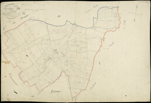 Ambloy - 3 P 2/1/7 - - Ambloy : plans du cadastre napoléonien. Section D1 dite de beauchêne