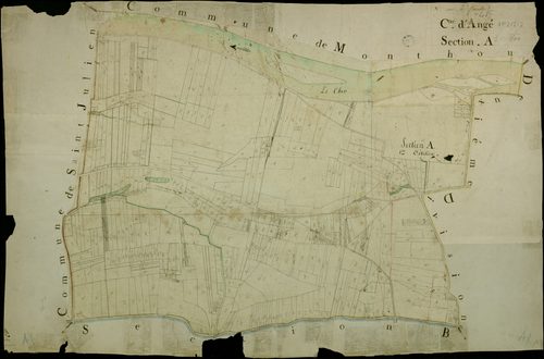 Angé - 3 P 2/2/2 - - Angé : plans du cadastre napoléonien. Section A1