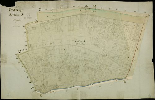 Angé - 3 P 2/2/3 - - Angé : plans du cadastre napoléonien. Section A2