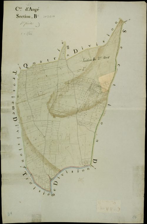 Angé - 3 P 2/2/7 - - Angé : plans du cadastre napoléonien. Section B4