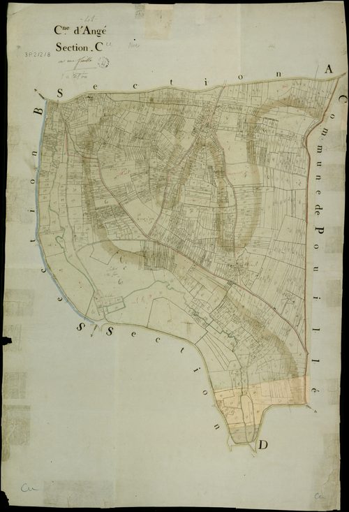 Angé - 3 P 2/2/8 - - Angé : plans du cadastre napoléonien. Section C