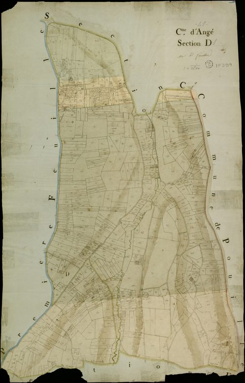 Angé - 3 P 2/2/9 - - Angé : plans du cadastre napoléonien. Section D1