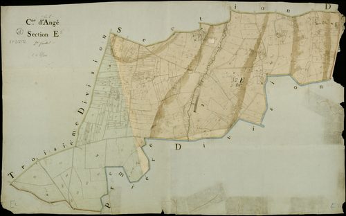 Angé - 3 P 2/2/12 - - Angé : plans du cadastre napoléonien. Section E2