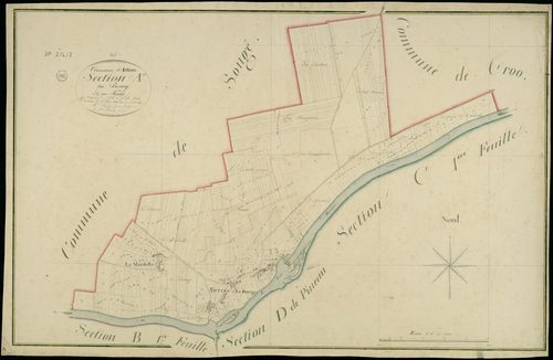Artins - 3 P 2/4/2 - - Artins : plans du cadastre napoléonien. Section A dite du bourg
