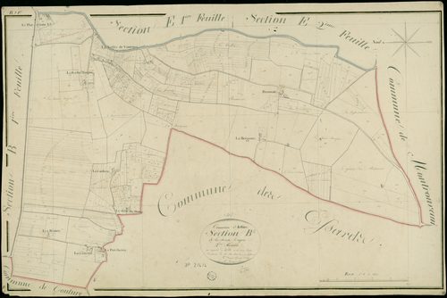Artins - 3 P 2/4/4 - - Artins : plans du cadastre napoléonien. Section B2 dite de la roche turpin