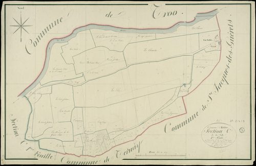 Artins - 3 P 2/4/6 - - Artins : plans du cadastre napoléonien. Section C2 dite de la salle