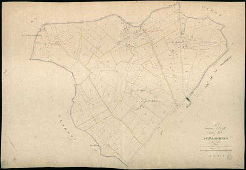 Arville - 3 P 2/5/2 - - Arville : plans du cadastre napoléonien. Section A1 dite des guilloisières