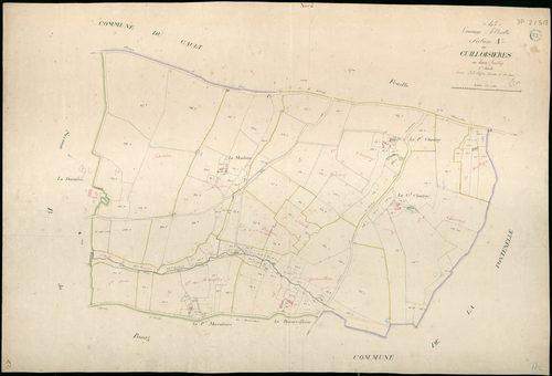 Arville - 3 P 2/5/3 - - Arville : plans du cadastre napoléonien. Section A2 dite des guilloisières