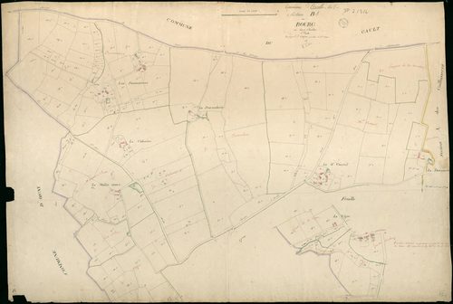 Arville - 3 P 2/5/4 - - Arville : plans du cadastre napoléonien. Section B1 dite du bourg