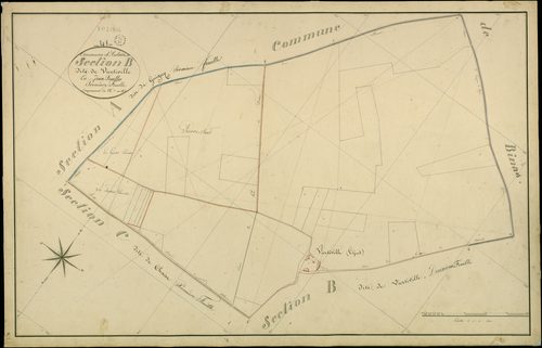Autainville - 3 P 2/6/4 - - Autainville : plans du cadastre napoléonien. Section B1 dite de la viertiville